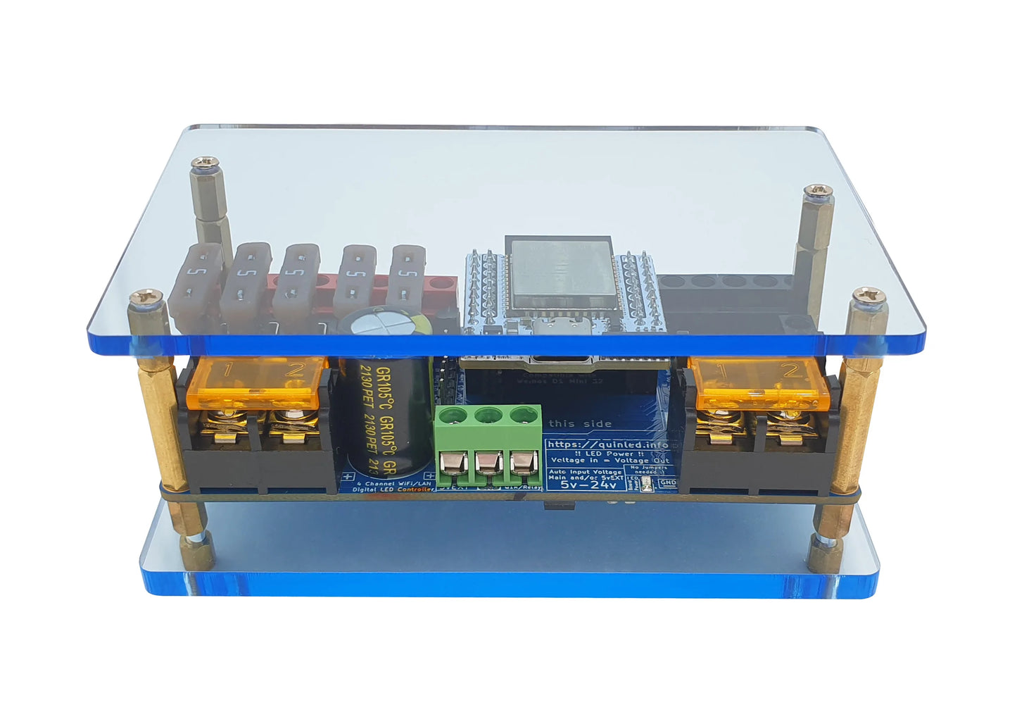 QuinLED Dig Quad v3 With Acrylic case