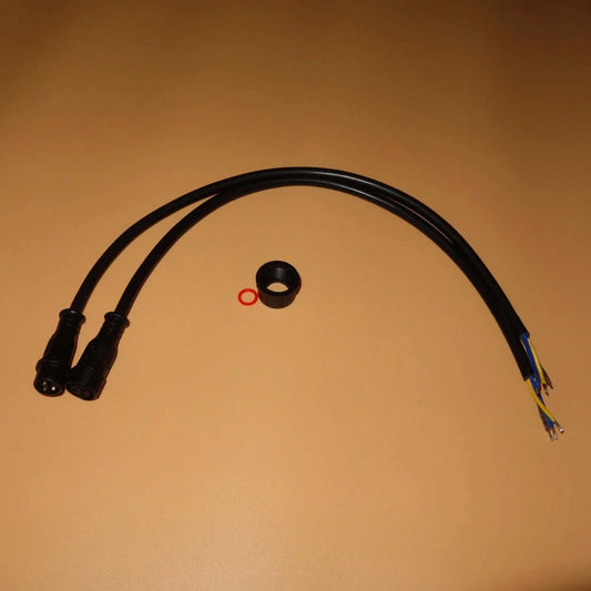 3 Core Black Waterproof Pigtails, 50cm long (pair)