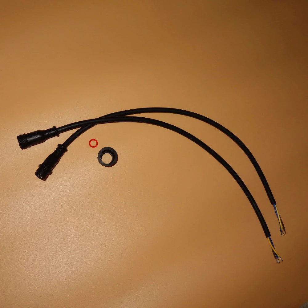 3 Core Black Waterproof Pigtails, 50cm long (pair)