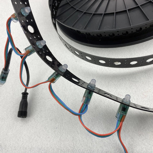 Plastic mounting strip for 12mm pixel nodes